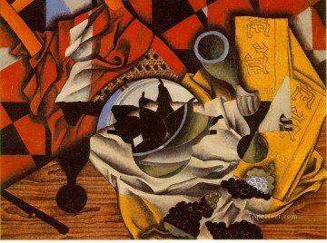 Peras y uvas sobre una mesa 1913 Juan Gris Pinturas al óleo